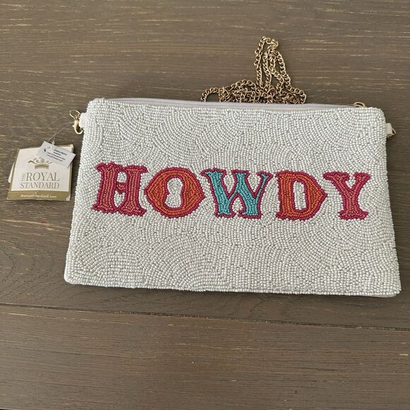 ROYAL Standard Handbags - Royal Standard beaded Crossbody coin purse “Howdy" design